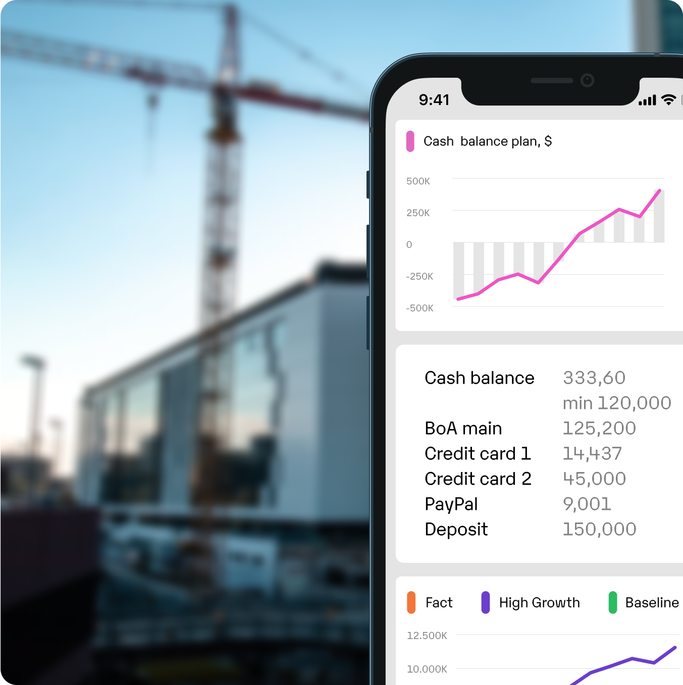 Powerful dashboards and financial services for construction businesses